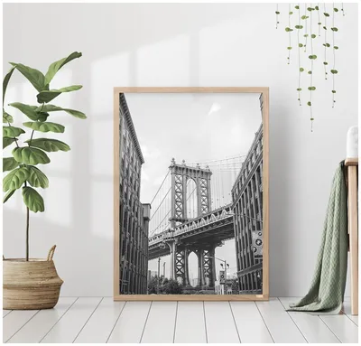Обои Бруклинский мост в сумерках, картинки - Обои для рабочего стола Бруклинский  мост в сумерках фото из альбома: (города)