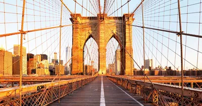 Бруклинский мост, Нью-Йорк...соединяет Бруклин и Манхеттен | Пикабу