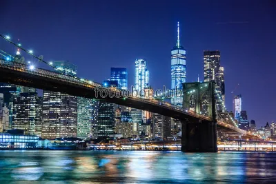 Бруклинский мост на Манхэттене стоковое фото ©vwalakte 81558094