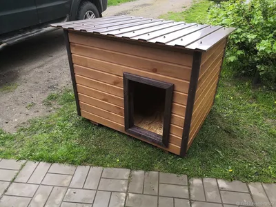 Утепленная будка для собаки в вольер с тамбуром и отоплением