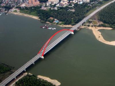Бугринский мост в Новосибирске фото
