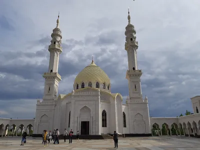 Image Mosque Russia Bulgar White mosque Kazan, Tatarstan Waterfalls