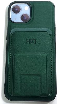 Чехол накладка HDCI с магнитным карманом для карт/визитница для iPhone 13  Pro 6.1 Зелёный Екатеринбург - A66.ru