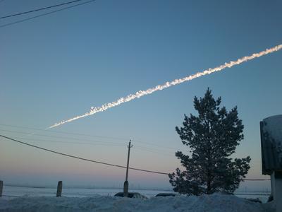 Предполагаемая траектория полета Челябинского метеорита.