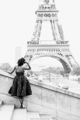 Черно белое фото Париж