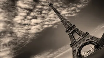 картинки : облако, черное и белое, небо, Париж, памятник, городской пейзаж,  Франция, статуя, Башня, Ориентир, монохромный, Эйфелева башня, шпиль,  Монохромная фотография 3382x2267 - - 1072032 - красивые картинки - PxHere