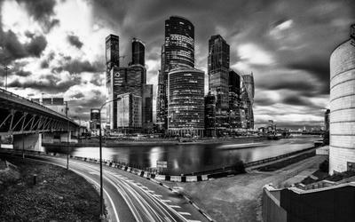 Фото Небоскребы Москва-Сити - фотограф Денис Иванов - архитектура, черно- белые, город - ФотоФорум.ру