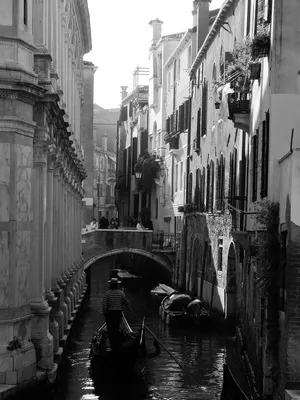 Фотообои Причал Венеции. Каталог: Черно-белые. №19240 | ABC-Decor