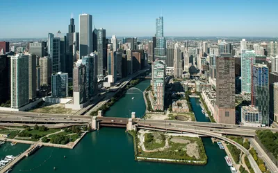 Обои Города Чикаго (США), обои для рабочего стола, фотографии города, Чикаго  , сша, река, набережная, Чикаго, небоскребы, город Обои для рабочего стола,  скачать обои картинки заставки на рабочий стол.