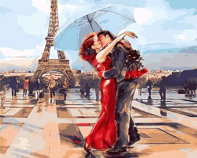 Купить картина по номерам Paintboy Французский поцелуй, 40x50 см, цены на  Мегамаркет | Артикул: 600000324226