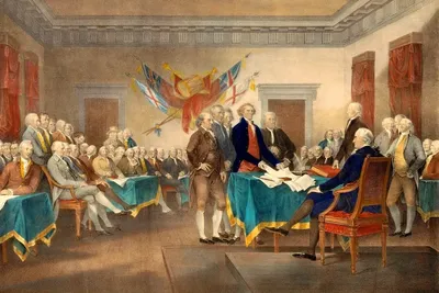 Вот этот листочек бумаги называется «Декларация независимости США».