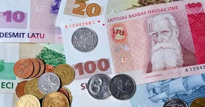 Ретро Латвия - Латвийский рубль - официальная валюта Латвии с 7 мая 1992  года по 5 марта 1993 года. Состоял из 100 копеек. Были отпечатаны банкноты  достоинством в 1, 5, 20, 50,