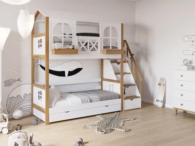 Детская кровать двухместная смежная Бабочка - 16690 р, бесплатная доставка,  любые размеры