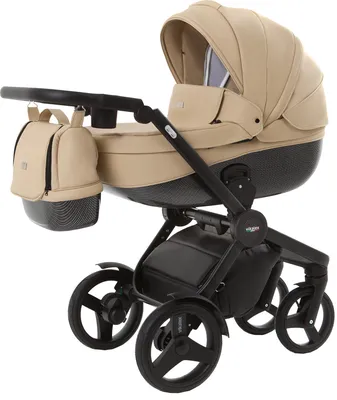 Vikalex Borbona коляска для новорожденных 3 в 1 на поворотных колесах,  отделка карбон, Италия