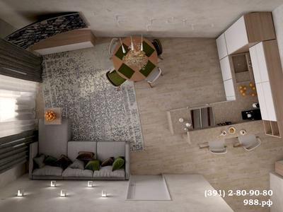 Дизайн-проект однокомнатной квартиры в Красноярске 🏠 Дизайн однокомнатной  квартиры