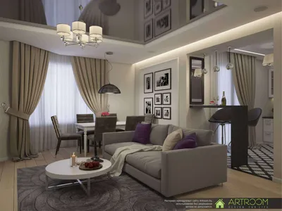 Дизайн интерьера трехкомнатной квартиры в Минске
