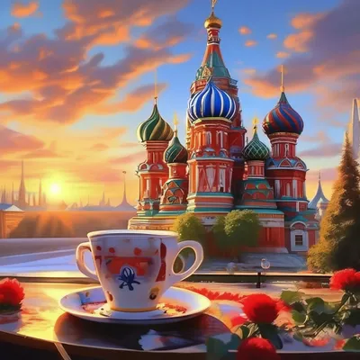 Тихое доброе утро в Москве» — создано в Шедевруме