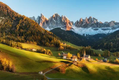 Осень в Santa Maddalena / Доломитовые Альпы, Италия, Santa Maddalena