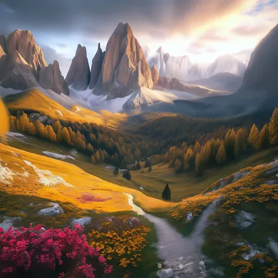 горы закат доломиты италия стоковое фото. изображение насчитывающей горы -  215917738