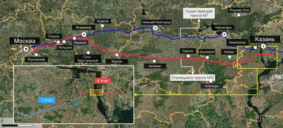 Трасса М-12 Москва — Казань: маршрут, какие участки открыты, схема проезда,  оплата и тарифы