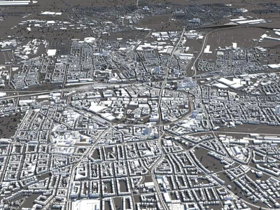 Дортмунд Германия 50x50k Карта города 3D Модель $149 - .unknown .max .fbx  .obj - Free3D