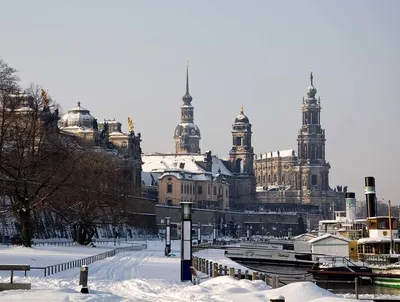 Зимний Дрезден после заката стоковое фото ©river34 97938126