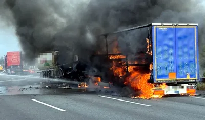 Трасса в Германии закрыта после трагического ДТП с участием грузовика.  Произошел взрыв. Есть погибшие | trans.info