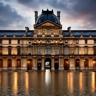 Музей лувр в париже | Премиум Фото