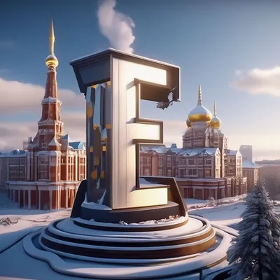 Буква «Е» как символ Екатеринбурга, …» — создано в Шедевруме