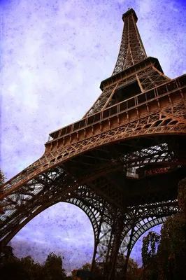 Картина на холсте «Эйфелева башня» в стиле ретро | AliExpress
