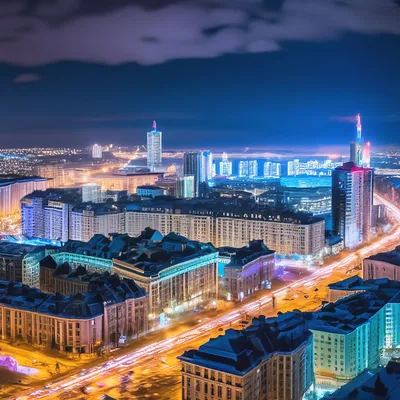 Екатеринбург. красивые фото ночного города.