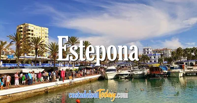 Прекрасный Эстепона, маленький и цветущий город в провинции Малага, Испания  Стоковое Фото - изображение насчитывающей провинция, европа: 161300768
