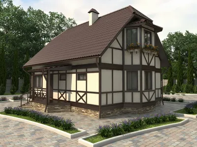 Фасад дома в немецком стиле фото