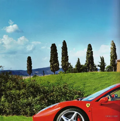 Обои на рабочий стол Красный автомобиль Ferrari 458 Italia / Феррари 458  Италия едет по петляющей дороге, обои для рабочего стола, скачать обои,  обои бесплатно