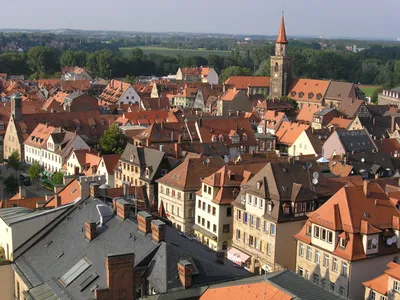 Исторический район города Фюрт (Fürth) c высоты птичьего полёта 😍  #немецкиегорода #городагермании #Fürth #Фюрт