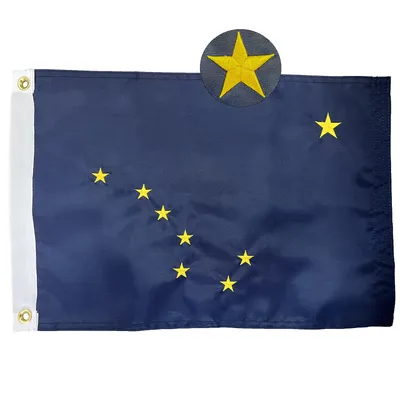 Flag Of Alaska Stock Photo - Download Image Now - Alaska State Flag, Alaska  - US State, Blowing - iStock