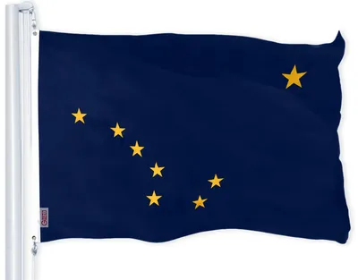 Alaska state flag flat style Royalty Free Vector Image