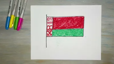 Флаг Белоруссии (трафарет для 3D-ручки)