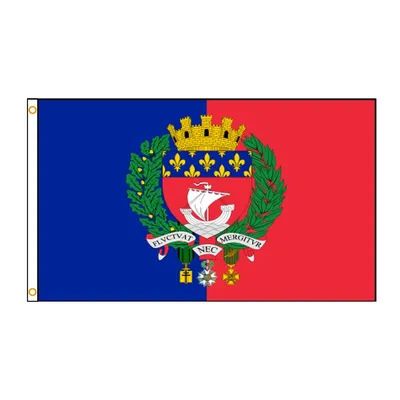 Флаг Парижа, Франция иллюстрация вектора. иллюстрации насчитывающей флаг -  179946756