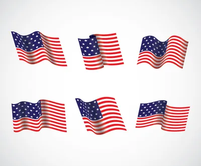 Buy vector american usa flag waving icon logo graphic royalty-free vectors