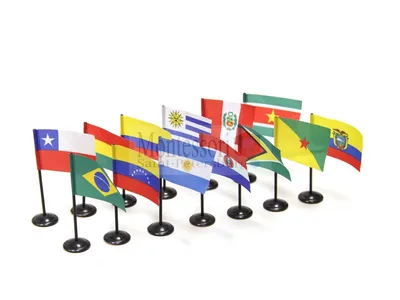 Флаги стран Южной Америки - карточки Монтессори купить и скачать