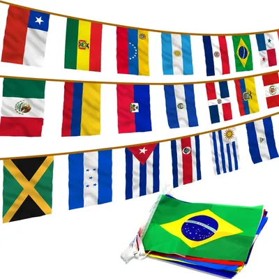 Флаги Северной Америки Включают Страны Центральной Америки И Карибского  Бассейна. Клипарты, SVG, векторы, и Набор Иллюстраций Без Оплаты  Отчислений. Image 95194852