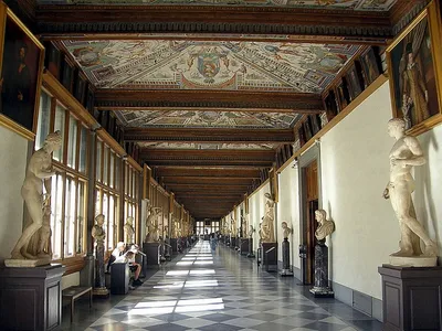 Галерея уффици Флоренция стоковое фото. изображение насчитывающей экстерьер  - 202466374