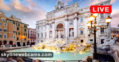 LIVE】 Webcam Trevi Fountain - Rome | SkylineWebcams