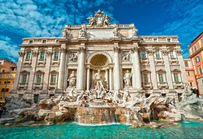 Фонтан Треви в Риме, Италия | Фонтан Треви, фигура морского бога Нептуна |  обзоры