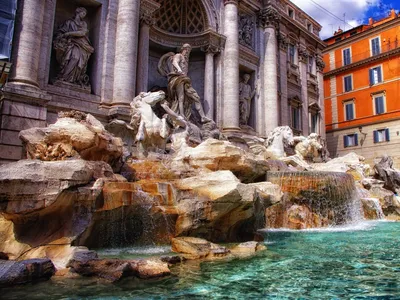 Фонтан Треви - знаменитые римские фонтаны. Италия стоковое фото ©romrodinka  101307372