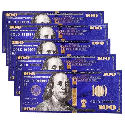 Банкнота 100 долларов США позолота (сувенир) купить в 33 хобби