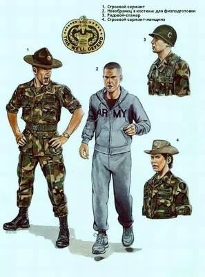 Армия США 80-х годов 20 века - военная униформа и внешний вид военнослужащих