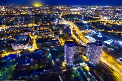 Панорамы ночного Челябинска с высоты
