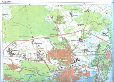 Карта Казани — столицы республики Татарстан. Карта города Казань и  пригорода | GPS info - Всё о GPS технологиях